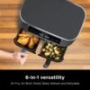 61-LCGtzQUL._AC_SL1001_-1 Ninja DZ201 Foodi 8 Quart 6-in-1 DualZone 2-Basket Air Fryer with 2 Independent Frying Baskets, Match Cook & Smart Finish to Roast, Broil, Dehydrate & More for Quick, Easy Meals, Grey