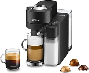 61HSXCze3NL.__AC_SX300_SY300_QL70_FMwebp_ Review of Nespresso Vertuo Lattissima Coffee Maker by De'Longhi Matte Black