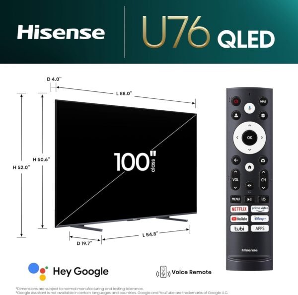 61KkZcRaaeL._AC_SL1500_ Review of Hisense U7 Series 100-Inch QLED TV for Gaming and Movies