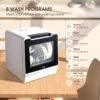 61NFAmNiuqL._AC_SL1200_ HAVA Countertop Dishwasher TDQR07 review compact portable design with 8 wash programs