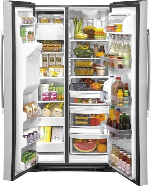 61Op4Re-dFL._AC_SL1000_-1 GE GSS25IYNFS Side by Side Refrigerator Review Stainless Steel Design and Features