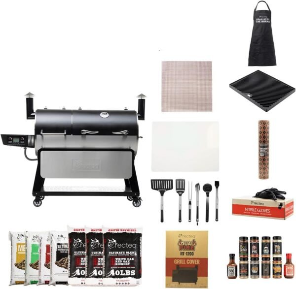 61aKe5zaPFL._AC_SL1200_ Comprehensive review of the recteq DualFire 1200 wood pellet smoker grill