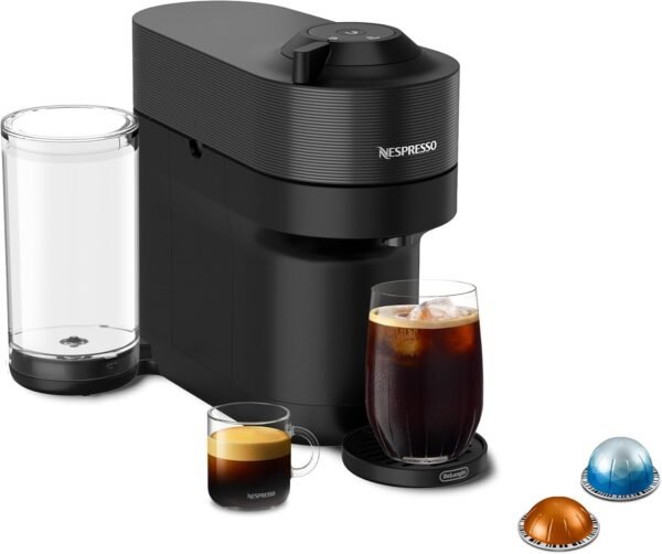 61i3avi16AL._AC_SL1500_ Nespresso Vertuo Pop+ Coffee and Espresso Machine Review Liquorice Black Compact Design