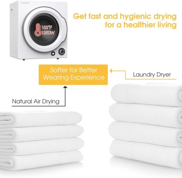61vvwRWHIHL._AC_SL1500_-1 Review of COSTWAY Portable Dryer 13.2 lbs Compact Laundry Appliance