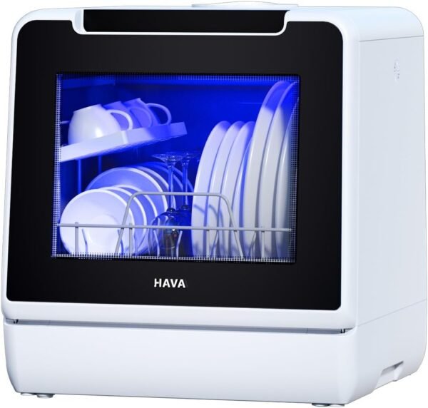 61wzRPiZpVL._AC_SL1200_ HAVA Countertop Dishwasher TDQR07 review compact portable design with 8 wash programs