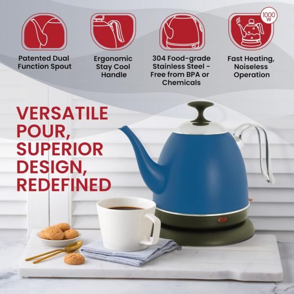 711b81qbfL._AC_SL1500_ Chantal Mia electric water kettle review Matte Blue stylish and efficient choice
