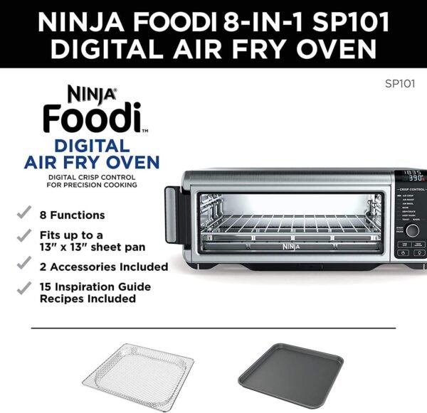 714PT5uknL._AC_SL1500_ Ninja SP101 Air Fryer Oven Review Versatile 8-in-1 Toaster for Every Kitchen