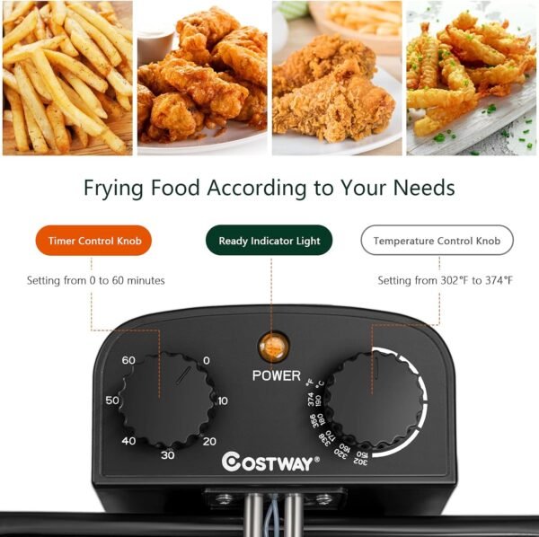 716vtO1d6DL._AC_SL1500_ COSTWAY Deep Fryer review 5.3Qt Stainless Steel Electric Fryer for Home Use
