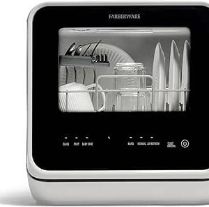 71QYw-3ajnL.__AC_SY445_SX342_QL70_ML2_ Farberware Portable Countertop Dishwasher FDW05WHA Review Compact Solution for Small Spaces