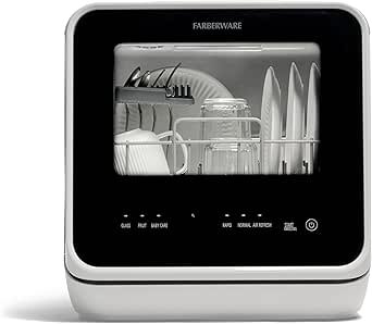 71QYw-3ajnL.__AC_SY445_SX342_QL70_ML2_ Farberware Portable Countertop Dishwasher FDW05WHA Review Compact Solution for Small Spaces