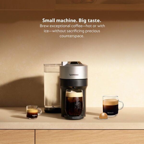 71Qcx77b5L._AC_SL1500_ Nespresso Vertuo Pop+ Deluxe Coffee and Espresso Machine Review Silver Edition Highlights