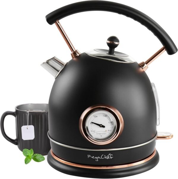 71Zcru43npL._AC_SL1500_ MegaChef Electric Tea Kettle Review Matte Black Design and Performance Insights