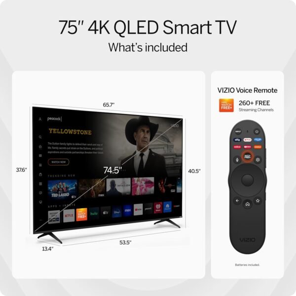 71j7ocUnKpL._AC_SL1500_ VIZIO 75-inch Quantum 4K QLED Smart TV M75Q6-L4 review and gaming features explored