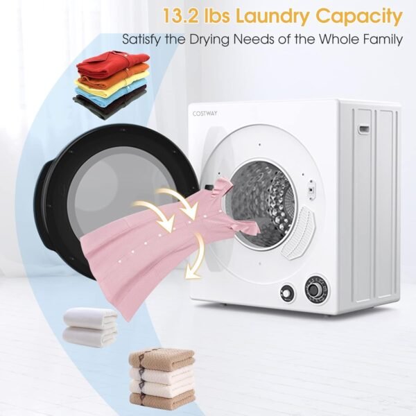71tChCaGsjL._AC_SL1500_-1 Review of COSTWAY Portable Dryer 13.2 lbs Compact Laundry Appliance