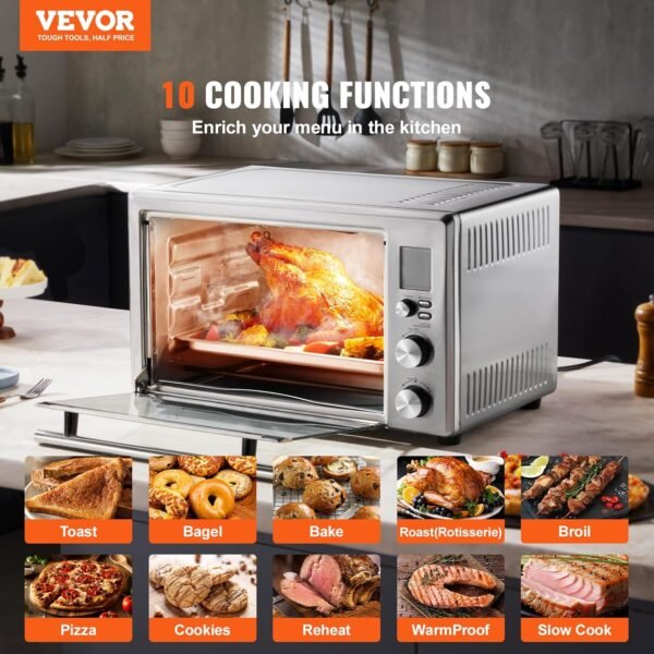 81I5VfCanEL._AC_SL1500_ Comprehensive review of the VEVOR convection toaster oven 28L multifunctional smart countertop oven