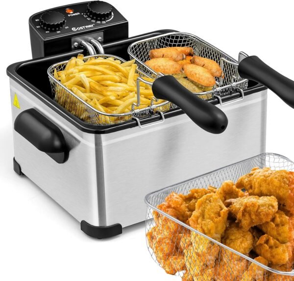 81T9ExgaCqL._AC_SL1500_ COSTWAY Deep Fryer review 5.3Qt Stainless Steel Electric Fryer for Home Use