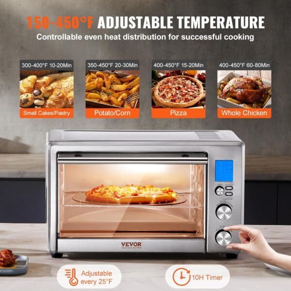 81j7cscGdL._AC_SL1500_ Comprehensive review of the VEVOR convection toaster oven 28L multifunctional smart countertop oven