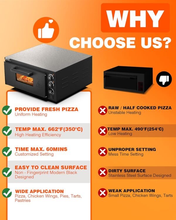 81m2bsKDgzL._AC_SL1500_ Review of PYY Indoor Pizza Oven CPO-160 Electric Countertop with Pizza Stone