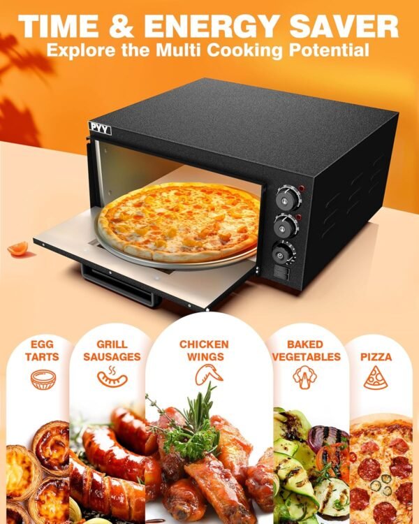 91GPV98PYwL._AC_SL1500_ Review of PYY Indoor Pizza Oven CPO-160 Electric Countertop with Pizza Stone