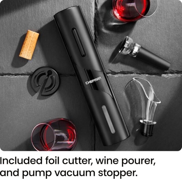 91LISX2ZdCL._AC_SL1500_ Chefman Electric Wine Opener Review Sleek Design with Accessories for Effortless Cork Removal